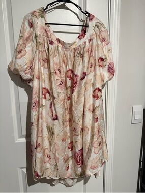 H&M Cream Tunic with Pink Floral Print